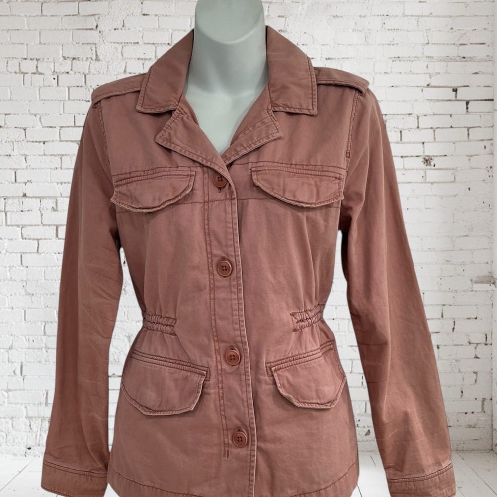 Abercrombie and Fitch Women's Pink Vintage Jacket in Size Small